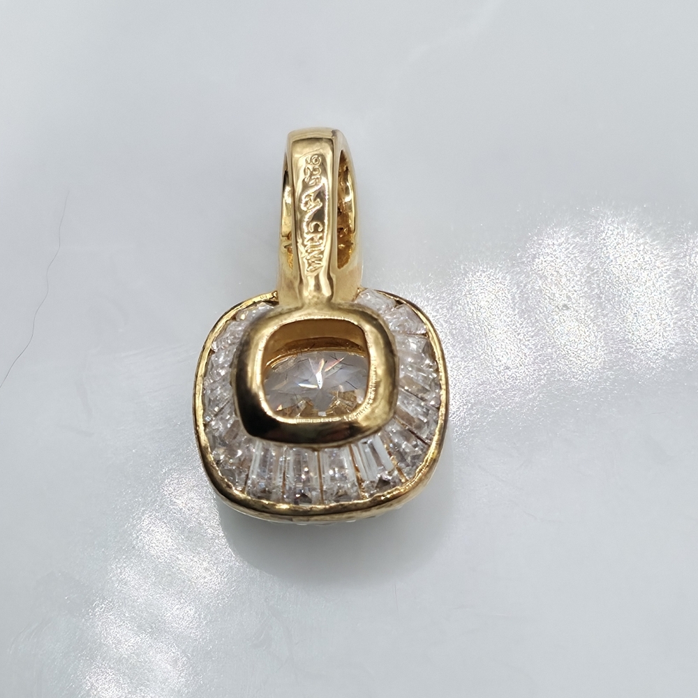Extraordinary Sparkling Clear Quartz Victoria Wieck  Ring And Pendant Set - Picture 16 of 17